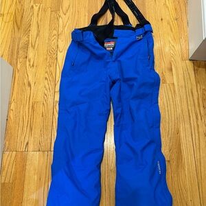 Men's Blue Ski Pants with Suspenders